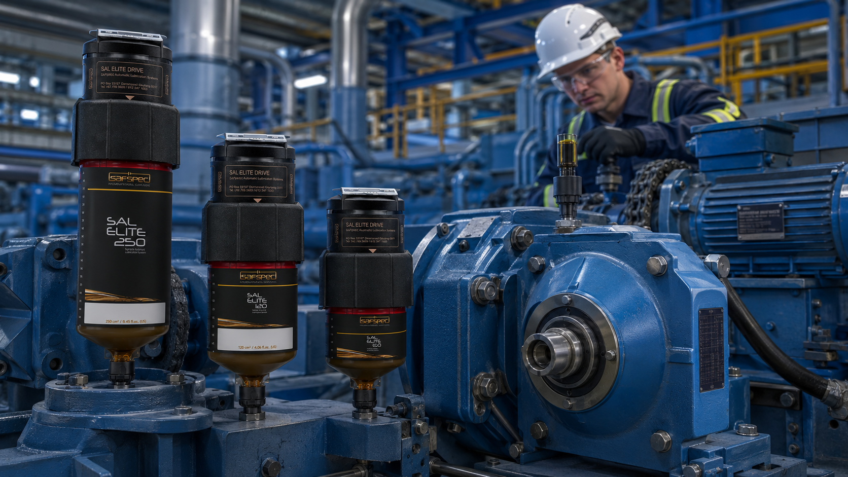 Automatic lubrication systems for bearings, conveyors and industrial machinery