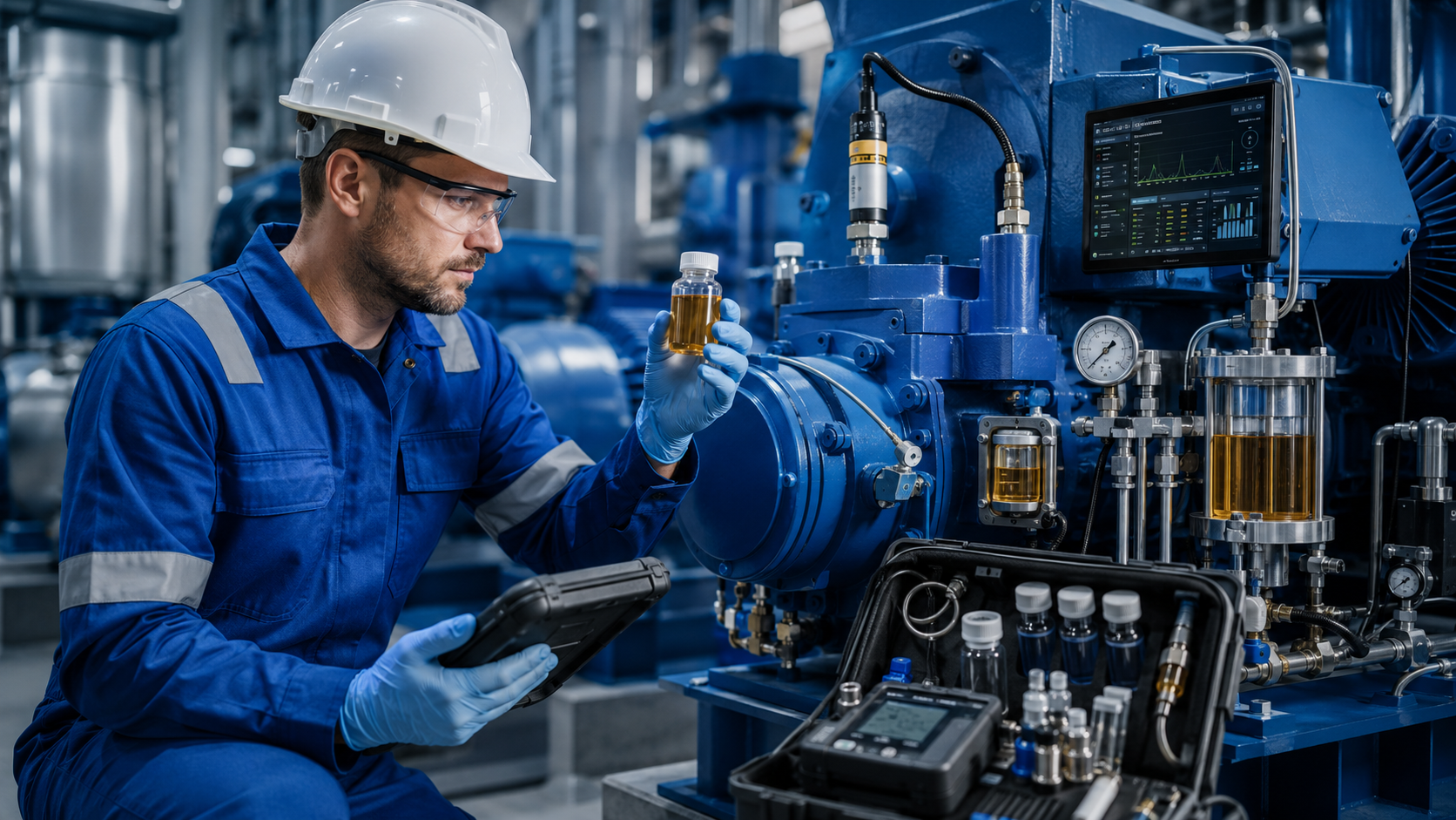 Oil analysis and condition monitoring for industrial maintenance teams